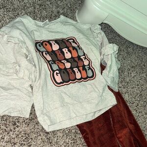 Kids Gobble Graphic Shirt - Gray